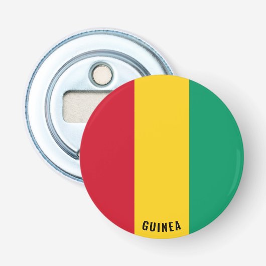 Proost op Guinee! Geweldig Patriottisch Button Flesopener (Voorkant)