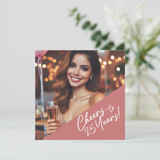 Proost op het 25-jarig jubileum kaart (Staand voorkant)