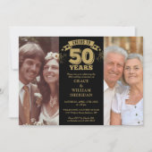 Proost op het 50e bruiloft Jubileum 2 Foto Kaart (Voorkant)