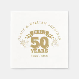 Proost op het 50ste bruiloft Jubileum Servet