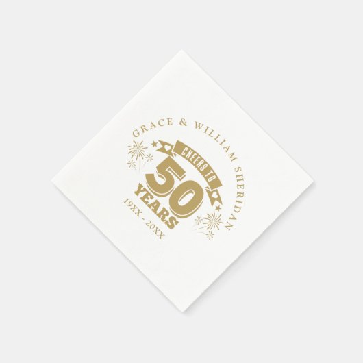 Proost op het 50ste bruiloft Jubileum Servet (Hoek)