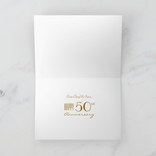 Proost op het 50ste Jubileum Kaart (Binnen)