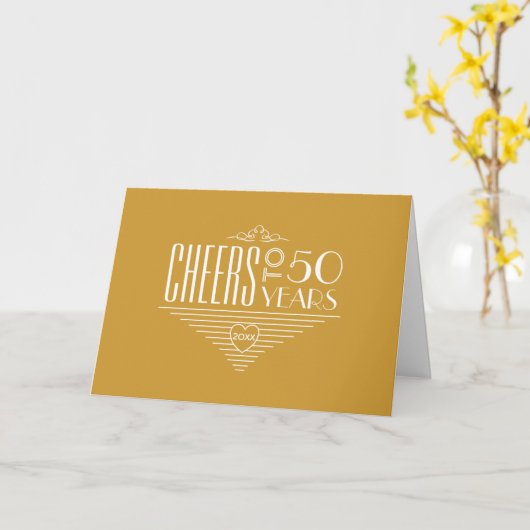 Proost op het 50ste Jubileum Kaart (Gele Bloem)