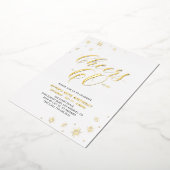 Proost op het 60ste verjaardagsfeest folie uitnodiging (Gedraaid)