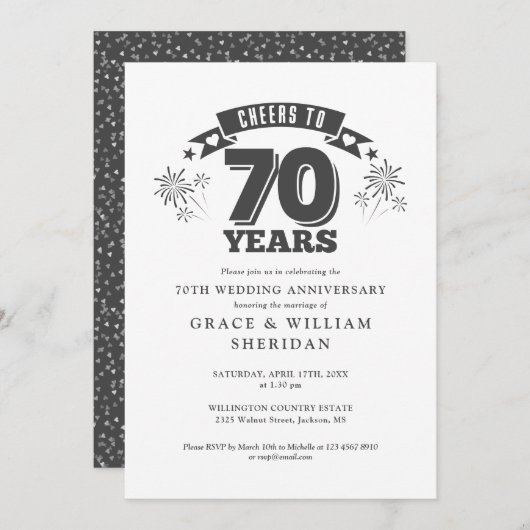 Proost op het 70ste Jubileum Kaart (Voorkant / Achterkant)