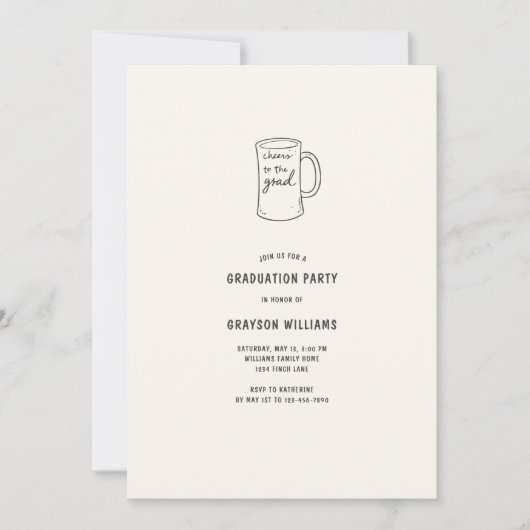 Proost op het Afstudeerder Beer Mok Graduation Par Kaart (Voorkant)