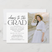 Proost op het Afstudeerder Black Photo Graduation Kaart (Voorkant)