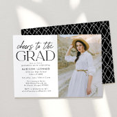 Proost op het Afstudeerder Black Photo Graduation Kaart