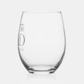 Proost op het Afstudeerder Black Script Afstuderen Wijnglas Zonder Voet (Links)