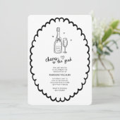 Proost op het Afstudeerder Champagne Afstuderen In Kaart (Staand voorkant)