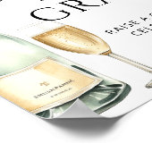 Proost op het afstudeerder Elegant afstudeerfeest Poster (Hoek)