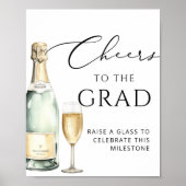 Proost op het afstudeerder Elegant afstudeerfeest Poster (Voorkant)