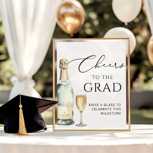 Proost op het afstudeerder Elegant afstudeerfeest Poster