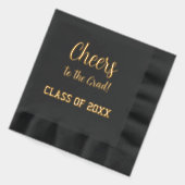 Proost op het Afstudeerder Graduation Party Black  Folie Servetten (Links)