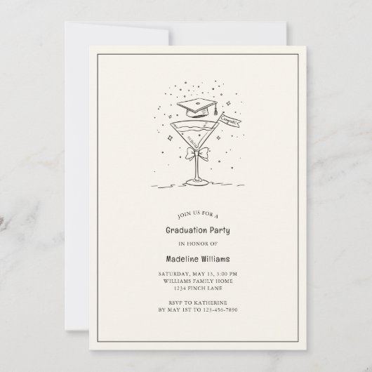 Proost op het Afstudeerder Martini Graduation Part Kaart (Voorkant)