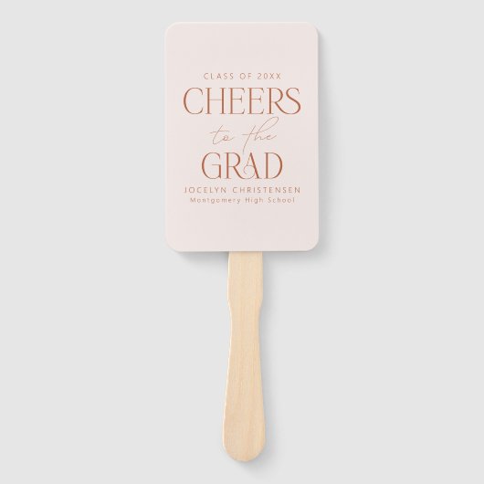 Proost op het Afstudeerder Personalized Photo Afst Handwaaier (Voorkant)