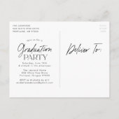 Proost op het Afstudeerder Script 3 Photo Graduati Uitnodiging Briefkaart (Achterkant)