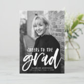 Proost op het Afstudeerder Script Yellow Photo Afs Aankondiging (Staand voorkant)