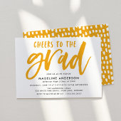 Proost op het Afstudeerder Yellow Brush Script Afs Kaart