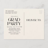 Proost op het Afstuderen Arch Photo Graduation Par Uitnodiging Briefkaart (Achterkant)