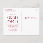 Proost op het Afstuderen Arch Photo Graduation Par Uitnodiging Briefkaart (Achterkant)