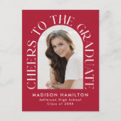 Proost op het Afstuderen Arch Photo Graduation Par Uitnodiging Briefkaart (Voorkant)