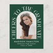 Proost op het Afstuderen Arch Photo Graduation Par Uitnodiging Briefkaart (Voorkant)