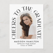 Proost op het Afstuderen Arch Photo Graduation Par Uitnodiging Briefkaart (Voorkant)