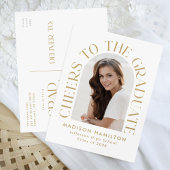 Proost op het Afstuderen Arch Photo Graduation Par Uitnodiging Briefkaart