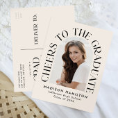 Proost op het Afstuderen Arch Photo Graduation Par Uitnodiging Briefkaart