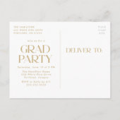 Proost op het Afstuderen Arch Photo Graduation Par Uitnodiging Briefkaart (Achterkant)