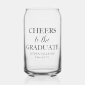 Proost op het Afstuderen Custom 2025 Afstuderen Blikvorm Glas (Voorkant)