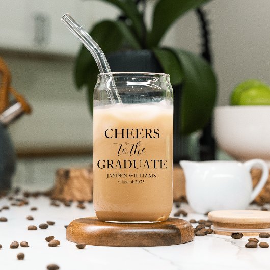 Proost op het Afstuderen Custom 2025 Afstuderen Blikvorm Glas