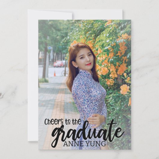Proost op het Afstuderen Photo Afstuderen Aankondiging (Voorkant)