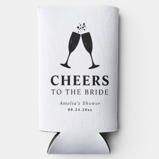 Proost op het Bride Brunch & Bubbly Vrijgezellenfe Seltzer Blikjeskoeler (Voorkant)