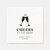 Proost op het Bride Brunch & Bubbly Vrijgezellenfe Servet (Voorkant)