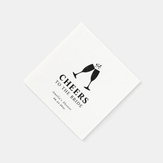 Proost op het Bride Brunch & Bubbly Vrijgezellenfe Servet (Hoek)