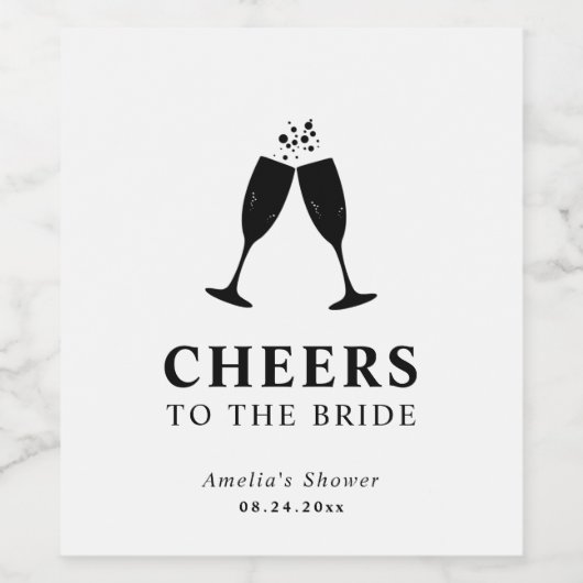Proost op het Bride Brunch & Bubbly Vrijgezellenfe Wijn Etiket (Enkel label)