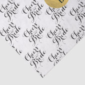 Proost op het Bride Custom Monogram Vrijgezellenfe Tissuepapier (Detail)