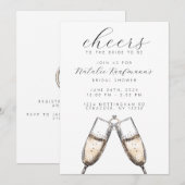 Proost op het elegante Vrijgezellenfeest van Bubbl Kaart (Voorkant / Achterkant)