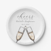 Proost op het elegante Vrijgezellenfeest van Bubbl Papieren Bordje (Voorkant)