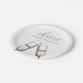 Proost op het elegante Vrijgezellenfeest van Bubbl Papieren Bordje (Gekanteld)