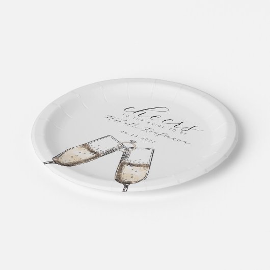 Proost op het elegante Vrijgezellenfeest van Bubbl Papieren Bordje (Gekanteld)