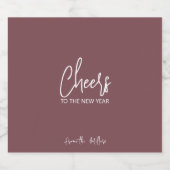 Proost op het etiket van mousserende wijn voor het (Enkel label)