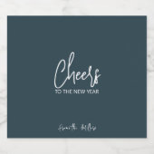 Proost op het etiket van mousserende wijn voor het (Enkel label)