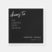 Proost op het gelukkige paar! Bruiloft Servet (Voorkant)