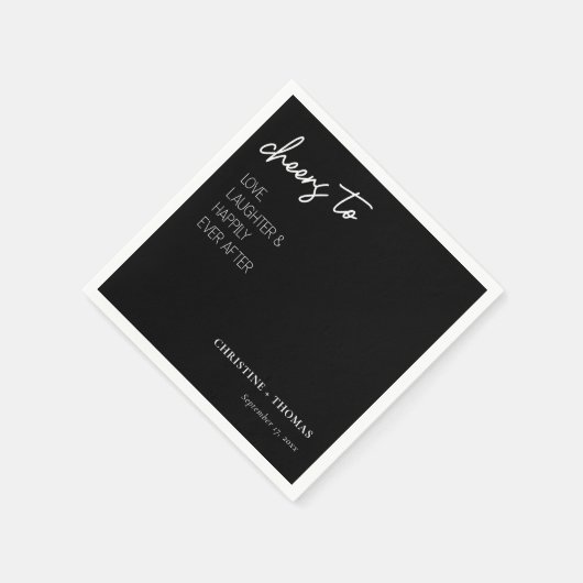 Proost op het gelukkige paar! Bruiloft Servet (Hoek)