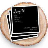 Proost op het gelukkige paar! Bruiloft Servet