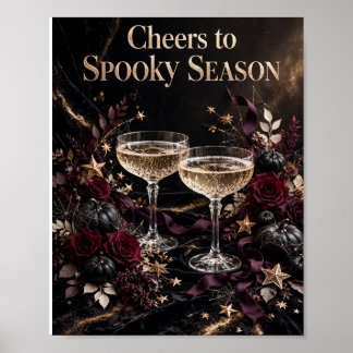 Proost op het griezelige seizoen Elegant Halloween Poster
