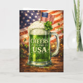 Proost op het groene bier van St. Patrick's Day in Kaart (Achterkant)
